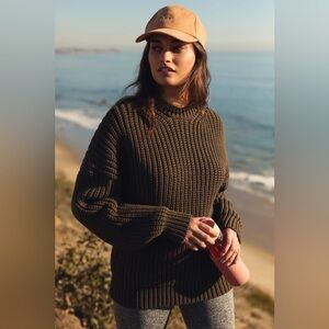 Varley Gracie Knit Sweater in Wren Brown NWT